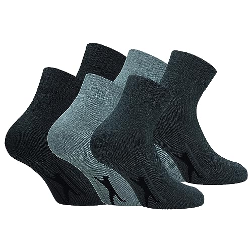 Slazenger 6 Paar Quarter Tech Socken - Frottee Einlegesohle - Herren (Mehrfarbig, 43-46) von Slazenger