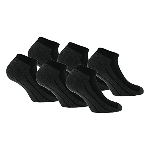 Slazenger 6 Paar Socken Bequeme Damensneaker, Frottee-Innensohle, ausgezeichnete Qualität aus gekämmter Baumwolle (Schwarz, 35-38) von Slazenger