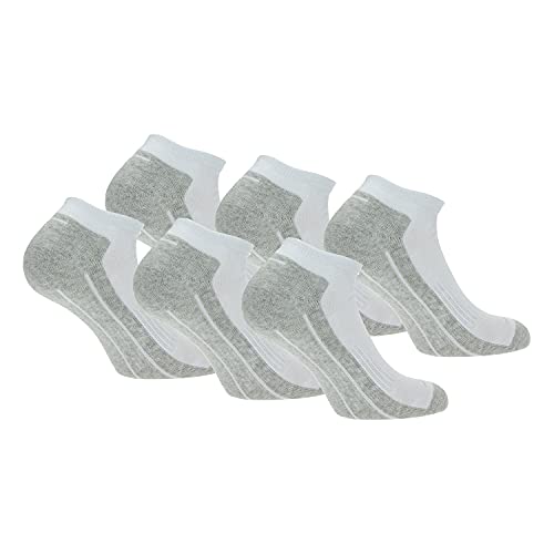 Slazenger 6 Paar Socken Bequeme Damensneaker, Frottee-Innensohle, ausgezeichnete Qualität aus gekämmter Baumwolle (Weiß, 39-42) von Slazenger