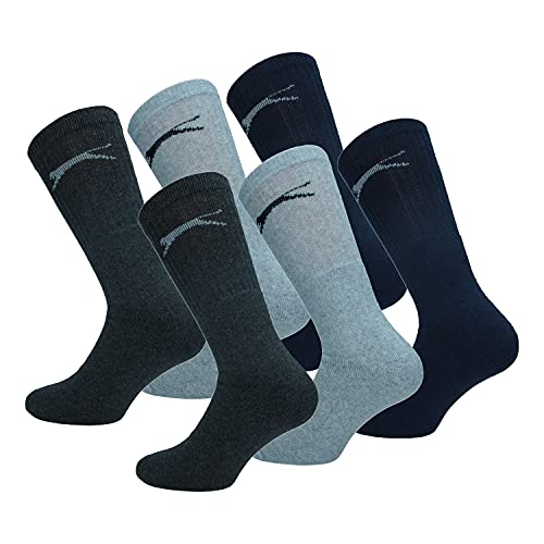 Slazenger 6 Paar Sport Tennis Socken, Wadenhöhe, Terry, Baumwolle (Mehrfarbig, 41-45) von Slazenger