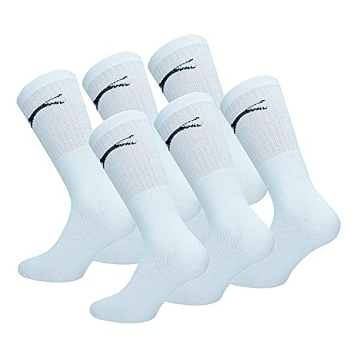 Slazenger 6 Paar Sport Tennis Socken, Wadenhöhe, Terry, Baumwolle (Weiß, 41-45) von Slazenger