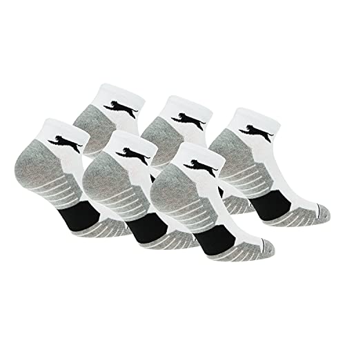 Slazenger 6 Paar Sportsocken Herrensneaker, Piquetherstellung, ausgezeichnete Qualität gekämmter Baumwolle (Weiß, 39-42) von Slazenger