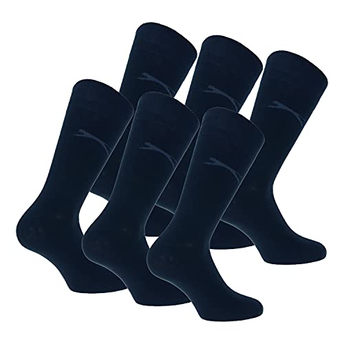 Slazenger 6 Paar bequeme Stretch-Socken für Herren Mittlere Wadenhöhe, Hochwertige weiche Baumwolle, Elastische Faser Lycra (Blau, 39-42) von Slazenger