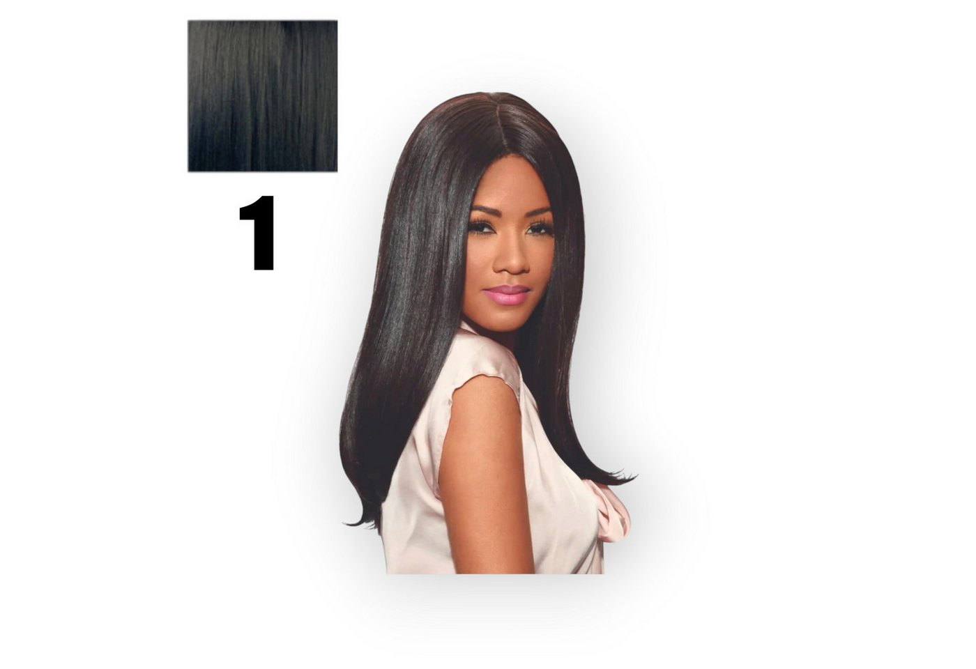 Sleek Kunsthaarperücke FASHION IDOL 101 PREMIUM IMAN, hitzebeständig bis 200°C, Glattes Haar von Sleek