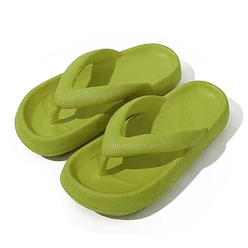 Damen Badeschuhe Sommer Flip Flops Cloudyzz Schlappen Wolke Hausschuhe EVA Rutschfeste Pantoletten Dickere Sohle Zehentrenner Dusch Badelatschen Sandale Slippers von Sleeleece