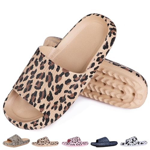 Sleeleece Badelatschen Damen Herren Wolkenschuhe Eva Badeschuhe Cozyslides Hausschuhe rutschfeste Super Weich Sommer Pantoletten Badeschlappen Indoor/Outdoor Original Slippers von Sleeleece