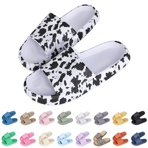 Sleeleece Badeschuhe Herren Damen Cozislides Original Slippers mit Dicke Sohle Super Weich Rutschfeste Schnell Trocknende Hausschuhe Badeschlappen Cloudyzz Schlappen von Sleeleece