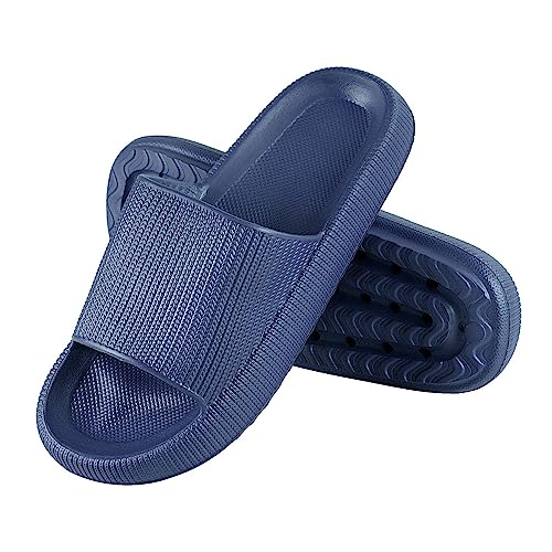 Sleeleece Badeschuhe Herren Damen Cozyslides Hausschuhe rutschfeste Badelatschen Sommer Strand Pool Sliders Eva Super Weich Badeschlappen Dicke Pantoletten Wolkenschuhe Slippers von Sleeleece