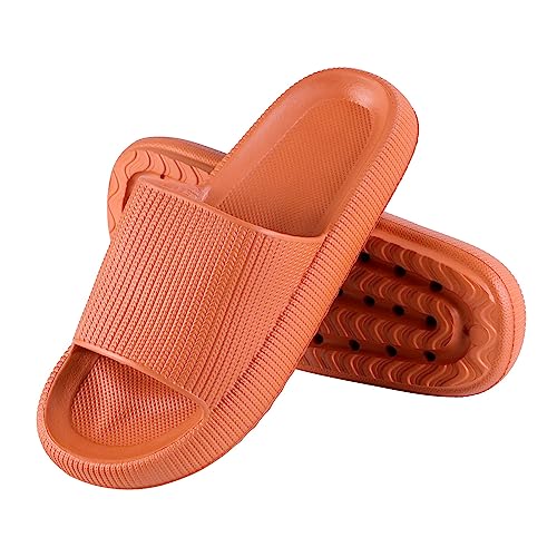 Sleeleece Badeschuhe Herren Damen Cozyslides Hausschuhe rutschfeste Badelatschen Sommer Strand Pool Sliders Eva Super Weich Badeschlappen Dicke Pantoletten Wolkenschuhe Slippers von Sleeleece