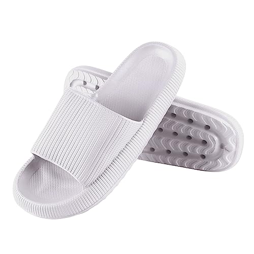 Sleeleece Badeschuhe Herren Damen Cozyslides Hausschuhe rutschfeste Badelatschen Sommer Strand Pool Sliders Eva Super Weich Badeschlappen Dicke Pantoletten Wolkenschuhe Slippers von Sleeleece