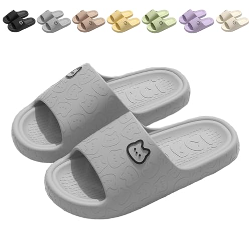 Sleeleece Badeschuhe Herren Damen Lustige Hausschuhe Cozislides Original Slippers Wolke rutschfeste Badelatschen Cloudyzz Schlappen Sommer Pantoletten Badeschlappen Flip Flops Indoor/Outdoor von Sleeleece