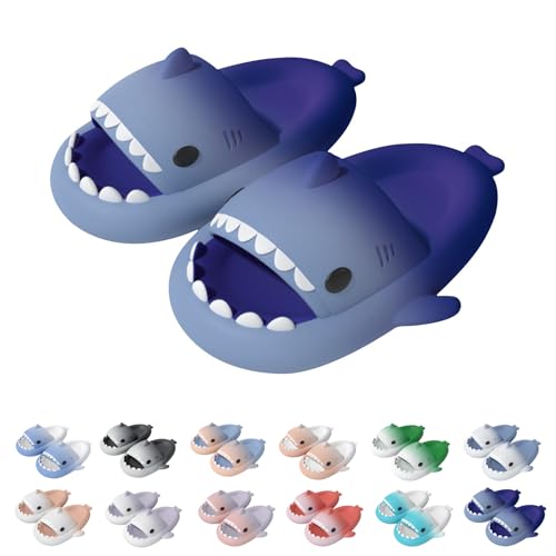 Sleeleece Cloud Shark Slides Slippers Damen/Herren Hai Hausschuhe Haifisch Schlappen Unisex Badeschuhe für Sommer Badeschlappen rutschfeste Dusch Badeschuhe Strand Sandalen von Sleeleece