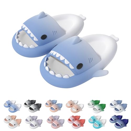 Sleeleece Cloud Shark Slides Slippers Damen/Herren Hai Hausschuhe Haifisch Schlappen Unisex Badeschuhe für Sommer Badeschlappen rutschfeste Dusch Badeschuhe Strand Sandalen von Sleeleece