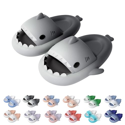 Sleeleece Cloud Shark Slides Slippers Damen/Herren Hai Hausschuhe Haifisch Schlappen Unisex Badeschuhe für Sommer Badeschlappen rutschfeste Dusch Badeschuhe Strand Sandalen von Sleeleece