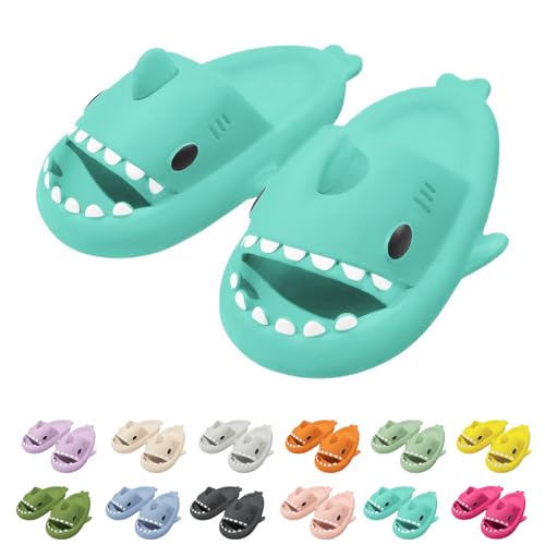 Sleeleece Cloud Shark Slides Slippers Damen/Herren Hai Hausschuhe Haifisch Schlappen Unisex Badeschuhe für Sommer Badeschlappen rutschfeste Dusch Badeschuhe Strand Sandalen von Sleeleece