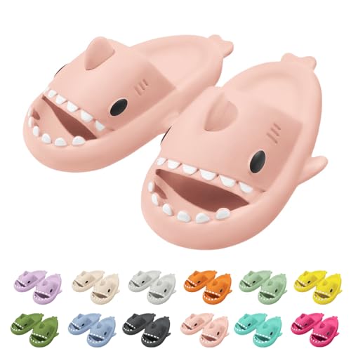 Sleeleece Cloud Shark Slides Slippers Damen/Herren Hai Hausschuhe Haifisch Schlappen Unisex Badeschuhe für Sommer Badeschlappen rutschfeste Dusch Badeschuhe Strand Sandalen von Sleeleece