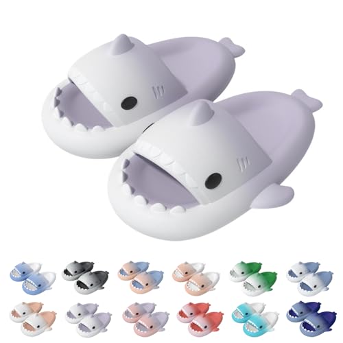 Sleeleece Cloud Shark Slides Slippers Damen/Herren Hai Hausschuhe Haifisch Schlappen Unisex Badeschuhe für Sommer Badeschlappen rutschfeste Dusch Badeschuhe Strand Sandalen von Sleeleece