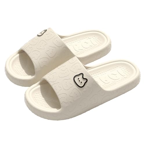 Sleeleece Cosyslides Badelatschen Damen Herren Super Weich Badeschuhe Sommer rutschfeste Schnell Trocknende Hausschuhe Unisex Cloudyzz Home Badeschlappen Pantoletten Sandalen Schlappen von Sleeleece