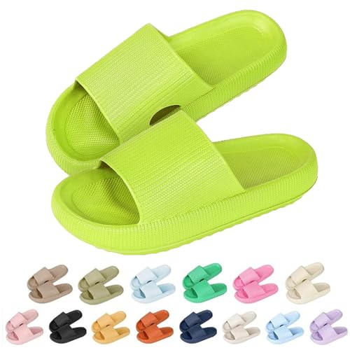 Sleeleece Cozyslides Original Damen Schlappen 100% EVA Super Weich Rutschfest Badeschuhe Herren Slippers Badeschlappen Cloudyzz Hausschuhe Sommer Dicker Sohle Unisex Pantoletten von Sleeleece