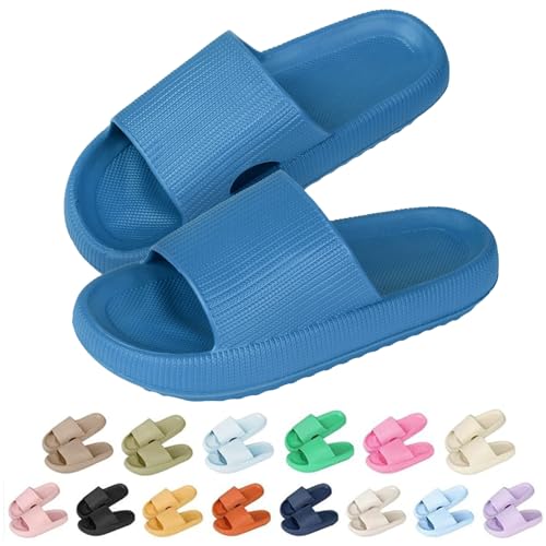 Sleeleece Cozyslides Original Damen Schlappen 100% EVA Super Weich Rutschfest Badeschuhe Herren Slippers Badeschlappen Cloudyzz Hausschuhe Sommer Dicker Sohle Unisex Pantoletten von Sleeleece