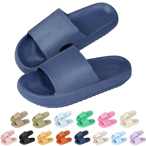 Sleeleece Cozyslides Original Damen Schlappen 100% EVA Super Weich Rutschfest Badeschuhe Herren Slippers Badeschlappen Cloudyzz Hausschuhe Sommer Dicker Sohle Unisex Pantoletten von Sleeleece