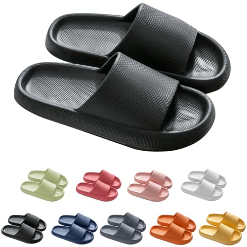 Sleeleece Original Damen Cozy Slides, Sandalen Hausschuhe,Eva Slippers,Schlappen Wolkenschuhe Super Weich rutschfest Badeschuhe Für Kinder Adults von Sleeleece