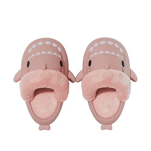 Sleeleece Shark Sildes Slippers Damen Herren Herausnehmbare Innenseite Weiche Cloudyz Hai Hausschuhe Unisex Winter Haifisch Schlappen Wärme Bequem Plüsch Hausschuhe Wasserdichte Indoor Outdoor von Sleeleece
