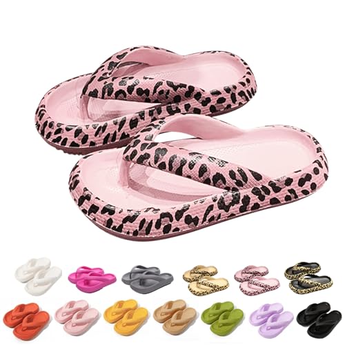 Sleeleece Superweiche Flip Flops Damen EVA Badeschuhe Somme Strand Schlappen Rutschfeste 4.5cm Dickere Sohle Zehentrenner Hausschuhe Outdoor Pantoletten Badelatschen Slippers von Sleeleece
