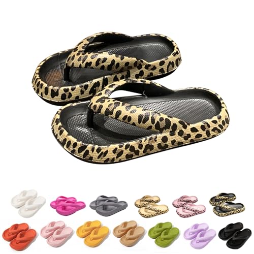 Sleeleece Superweiche Flip Flops Damen EVA Badeschuhe Somme Strand Schlappen Rutschfeste 4.5cm Dickere Sohle Zehentrenner Hausschuhe Outdoor Pantoletten Badelatschen Slippers von Sleeleece