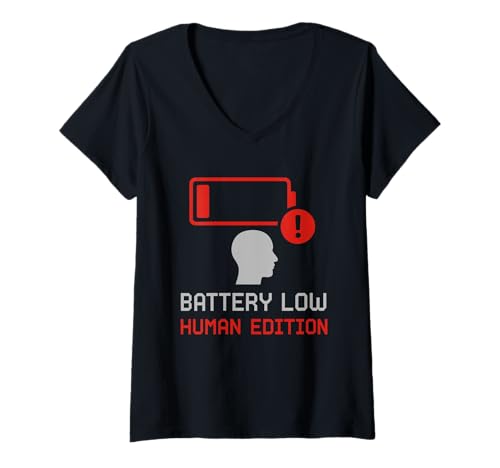 Damen Forever Exhausted Coffein Humor Tired Mom Burnout Introvert T-Shirt mit V-Ausschnitt von Sleep Deprived Teacher Exhaustion Club Burnout