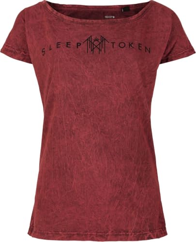 Sleep Token Circle Logo Frauen T-Shirt rot L 100% Baumwolle Band-Merch, Bands von Sleep Token