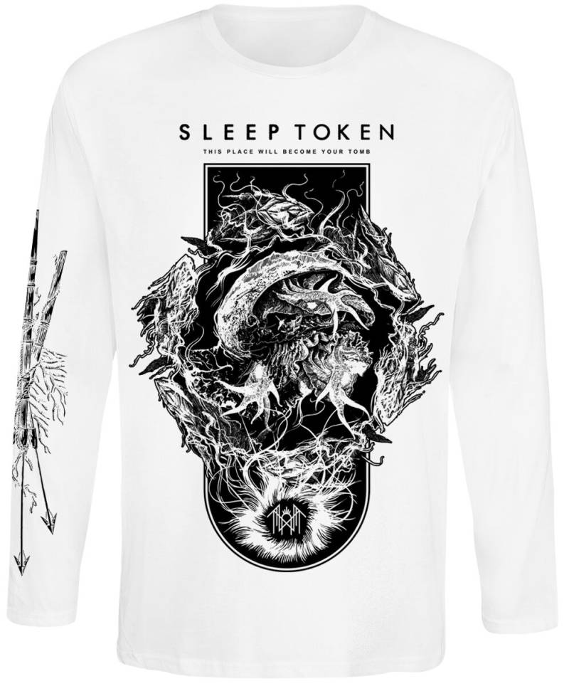 Sleep Token Langarmshirt - Nimbus - S bis XXL - für Männer - Größe L - weiß  - Lizenziertes Merchandise! von Sleep Token
