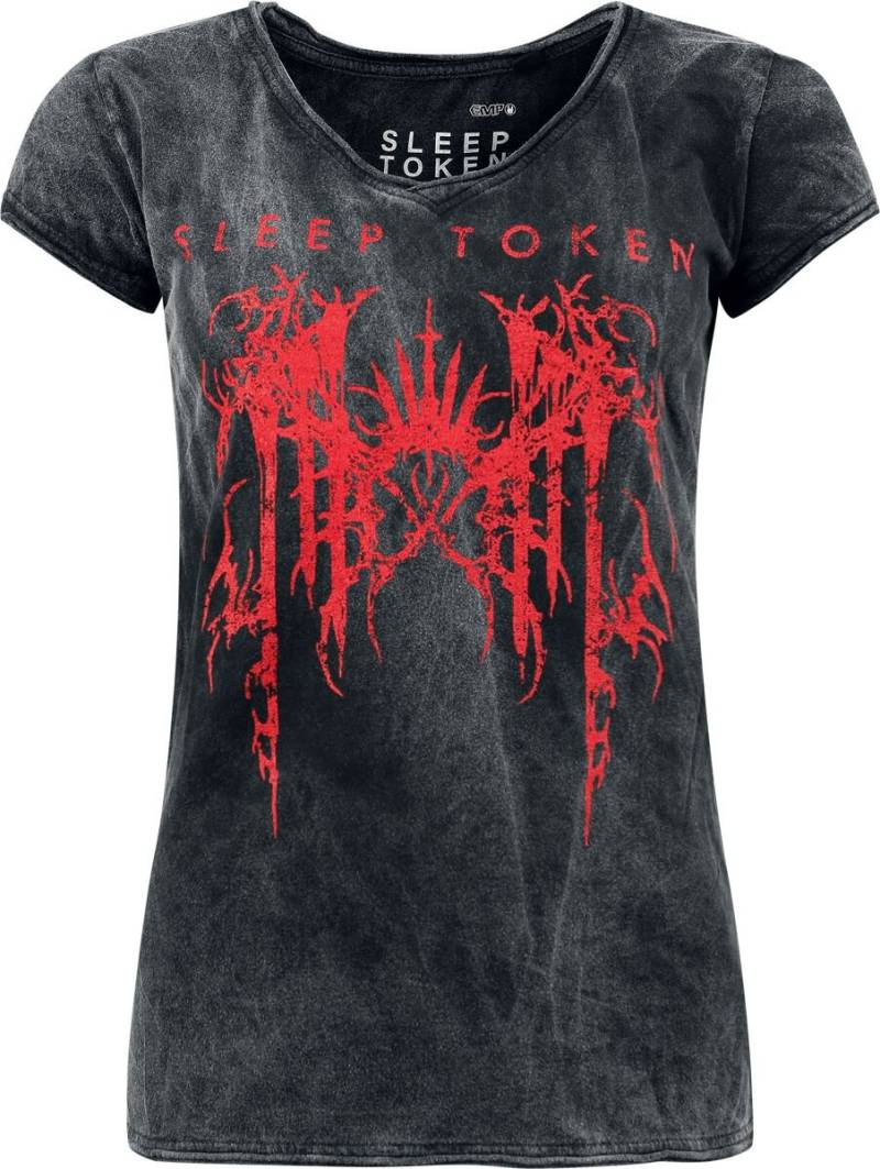 Sleep Token Logo T-Shirt schwarz grau in M von Sleep Token