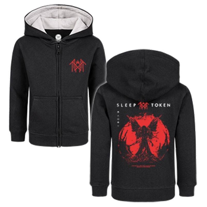 Sleep Token Metal Kids - Red Reaper Angel Kinder-Kapuzenjacke schwarz in 140 von Sleep Token