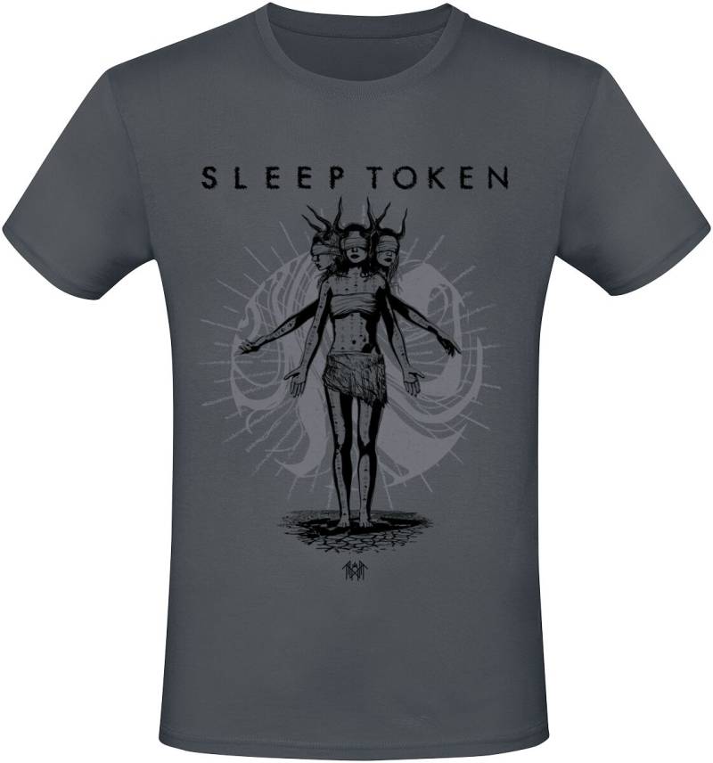 Sleep Token T-Shirt - Rain Ecru - S bis 3XL - für Männer - Größe XL - dunkelgrau  - EMP exklusives Merchandise! von Sleep Token