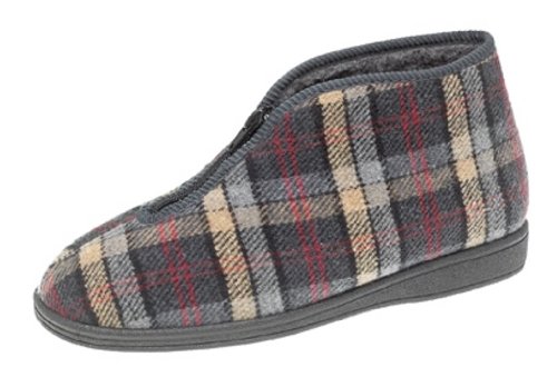 Sleepers , Herren Hausschuhe, Grau - Grey Check - Größe: 45.5 von Sleepers