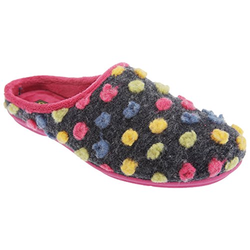 Sleepers Damen amy spotted mule pantoffeln stricken fuchsia multi 7 uk von Sleepers