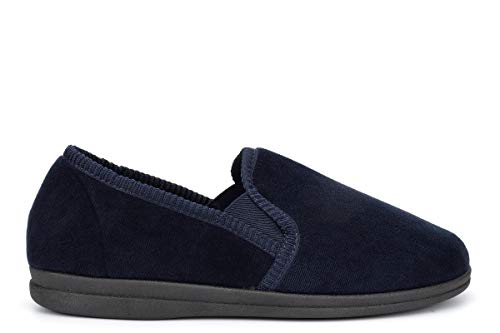 Sleepers - Herren Hausschuhe Wilson, Velours (40,5 EU) (Marineblau) von Sleepers