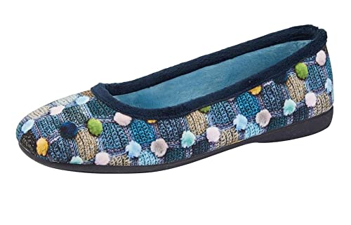 Sleepers - Damen Hausschuhe Samira, Ballerina (39,5 EU) (Blau) von Sleepers