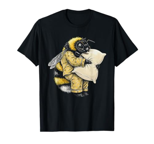 Lustiger Sleepy Bumblebee Pyjama für Damen und Mädchen, Bienenhalter T-Shirt von Sleeping & Napping Funny Designs For Nap Lovers