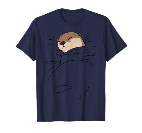 Lustiger Otter schlafender Tier-Zoo Jungen Mädchen Kinder T-Shirt von SleepingAxis1