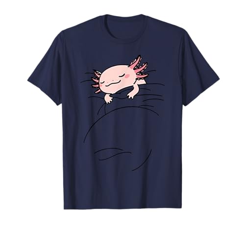 Lustiges Axolotl Schlaftier Zoo Jungen Mädchen Kinder T-Shirt von SleepingAxis1