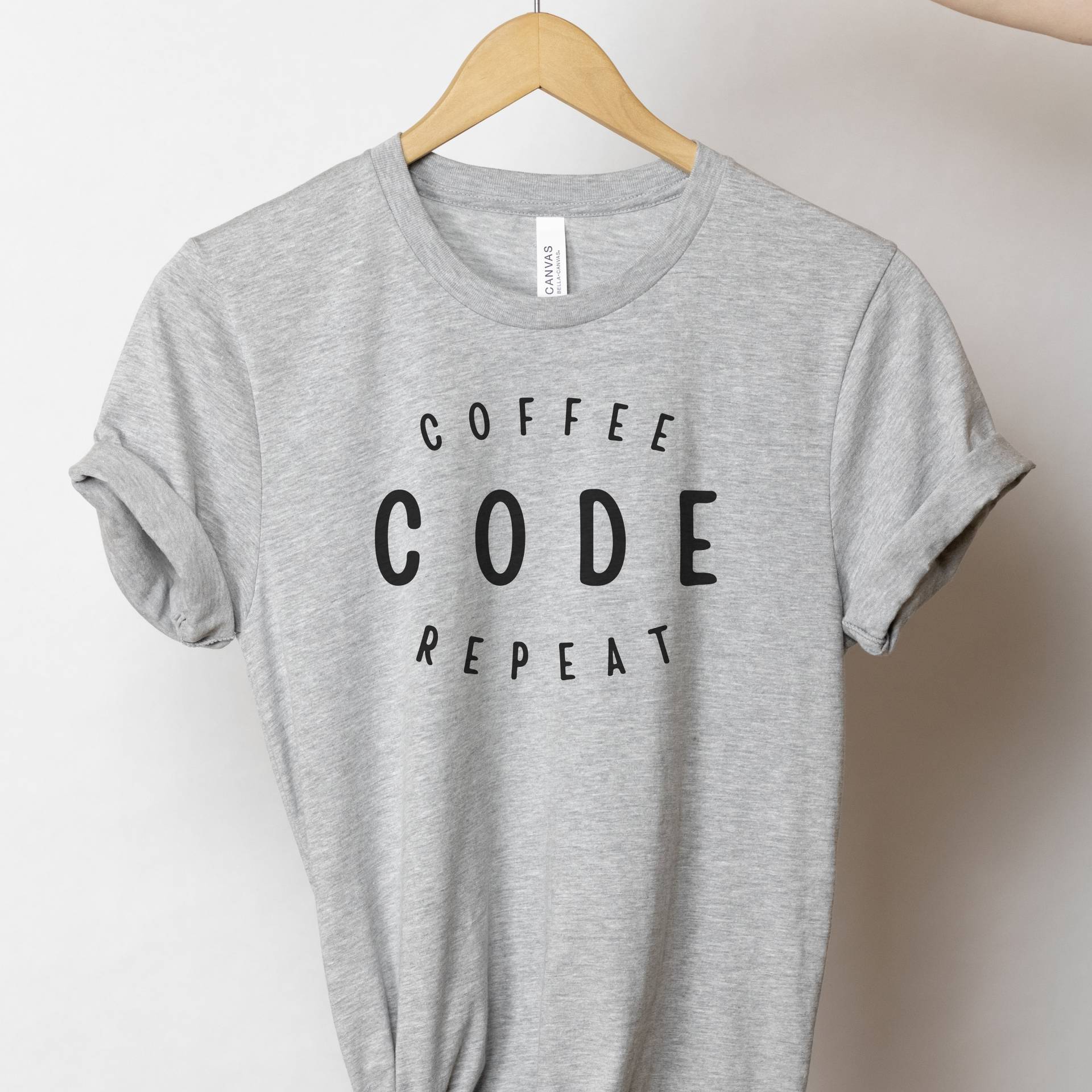 Programmierer Shirt, Langarm, Sweatshirt, Kapuzenpullover, Tank Top, Maske, Geschenk, Kaffeecode Wiederholen, Programmieren, Lustiges von SleepingCutiesShop
