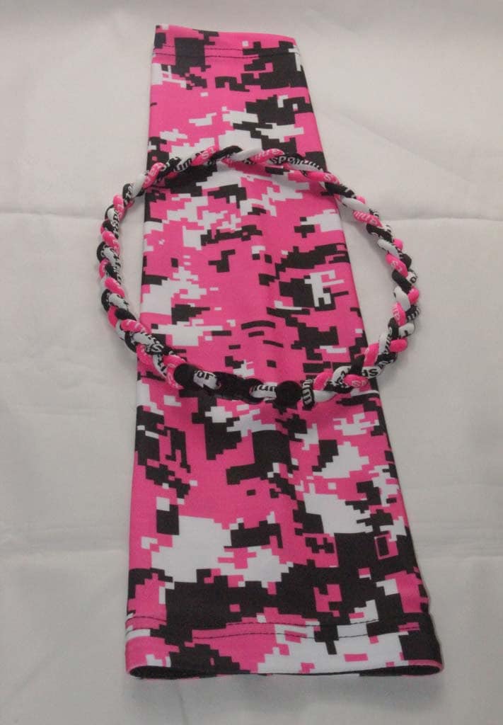 Brustkrebs Bewusstsein Rosa Schwarz Weiß Camo Fußball Kompression Arm Ärmel Mit 20 Zoll Titan Tornado Halskette Für Baseball Brustkrebs Bewusstsein Rosa Schwarz Weiß Camo Fußball Kompression Arm Ärmel Mit 20 Zoll Titan Tornado Halskette Für Baseball von SleevesShop