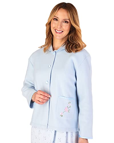 Slenderella Bettjacke aus Polarfleece, bestickt, 61 cm, blau, 46 von Slenderella