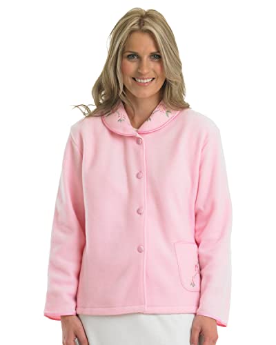 Slenderella Bettjacke aus Polarfleece, bestickt, 61 cm, rose, 38 von Slenderella