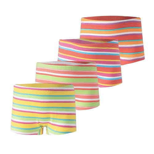 Sleques 4er Pack Mädchen Slip Girls Shorts Kinder Sport Unterhosen Kids Unterwäsche Boxershorts Größe 2-10 Jahre A.F53 (Alter, 2-4 Jahre, 4er Pack PS-F-53) von Sleques