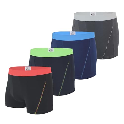 Sleques Boxershorts 8er Pack Hochwertige Herren Unterhosen Optimaler Baumwolle Shorts für Jungen Farbenvielfalt Größe M-3XL B-. (2XL, PS-B-4017) von Sleques