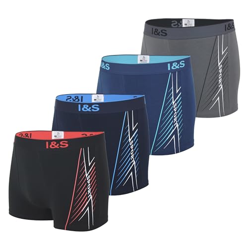 Sleques Boxershorts 8er Pack Hochwertige Herren Unterhosen Optimaler Baumwolle Shorts für Jungen Farbenvielfalt Größe M-3XL B-. (L, PS-B-4010) von Sleques