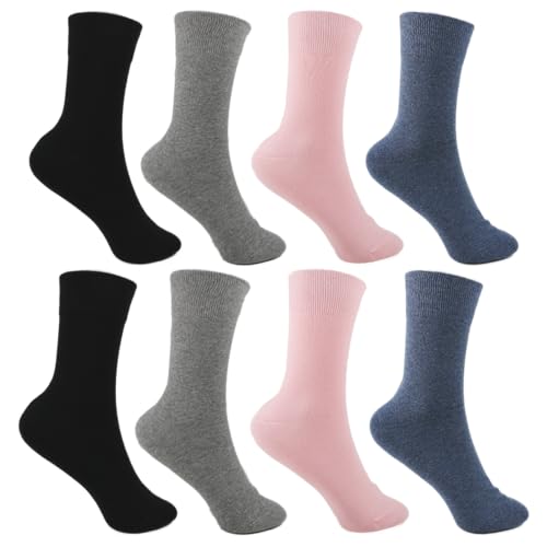 Sleques Frauen Socken 10er Pack Hochwertige Baumwolle Damen Socken Mädchen Freizeit Strümpfe ohne Naht Art.60. 35-42 (39-42, 10er Pack PS-6004) von Sleques